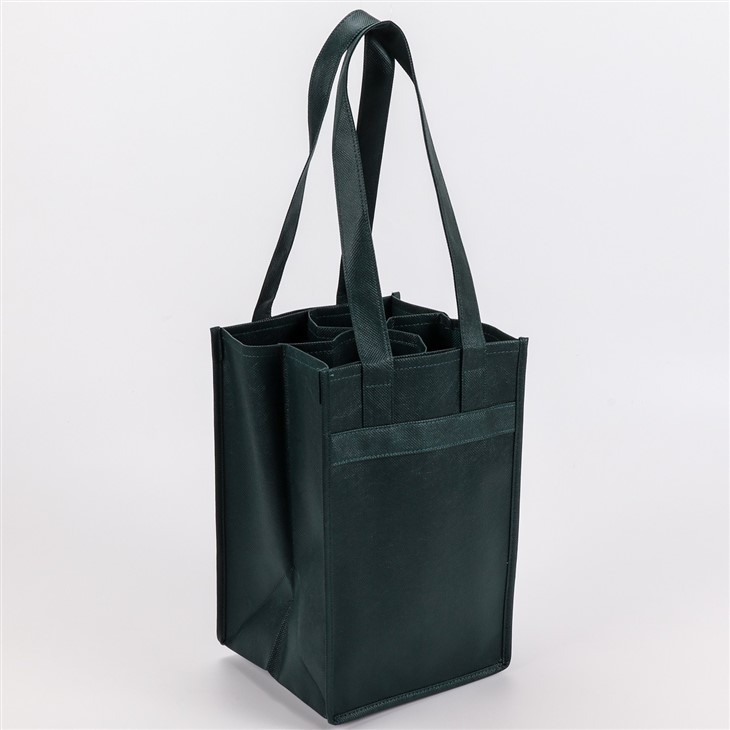 4 Bottle Non Woven Wine Bag With Sturdy Bottom