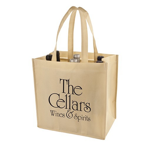 6 Bottle Non Woven Wine Tote Simple Version