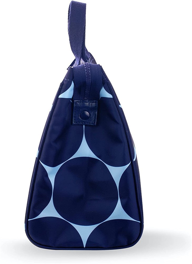 Blue Thermal Bag Lunch Cooler With Double Zipper Close