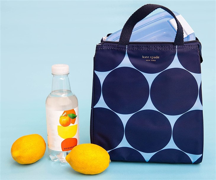 Blue Thermal Bag Lunch Cooler With Double Zipper Close