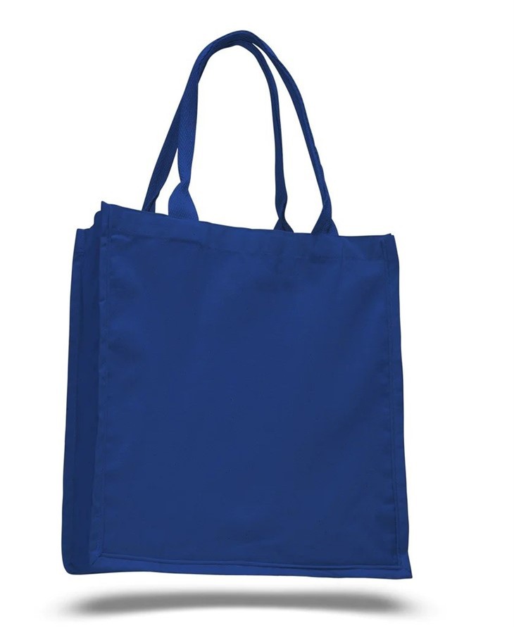Canvas Shopper With Gussets Durable And Blank