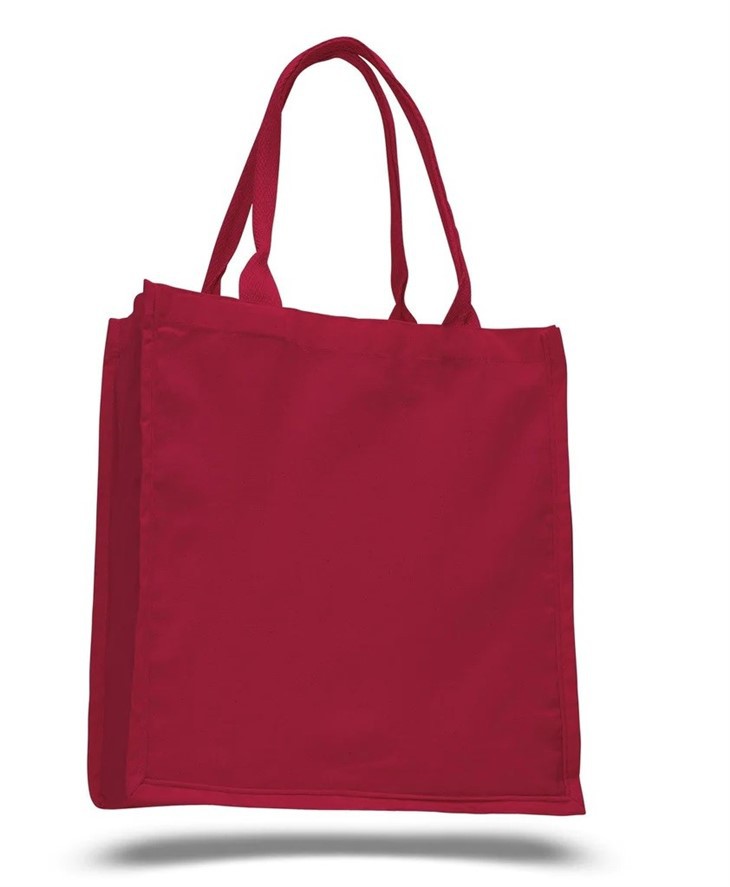 Canvas Shopper With Gussets Durable And Blank