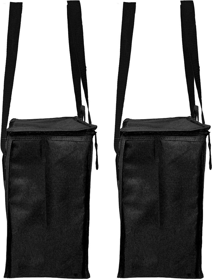 Insulated Nylon Grocery Thermal Cooler Heavy Duty-Black
