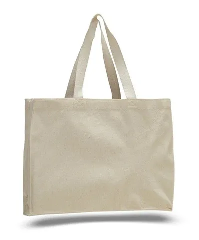 Reusable Gusset Heavy Canvas Tote Bag