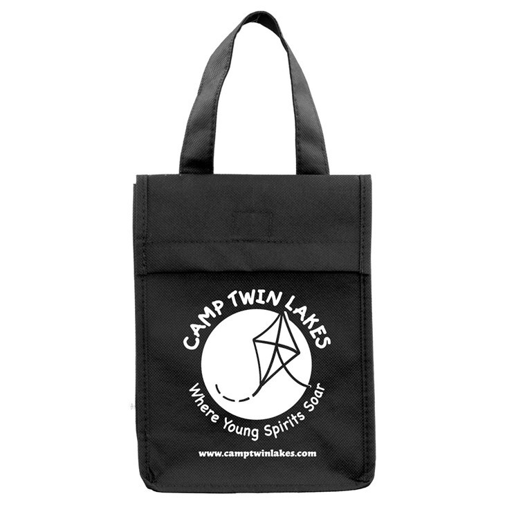 Small Non Woven Convenient Lunch Tote With Hook And Loop Tape