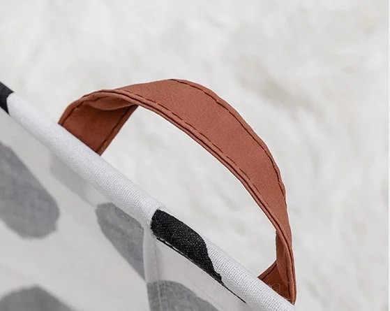 Small Square Foldable Storage Box With Linen Stitching Cloth Storage Basket