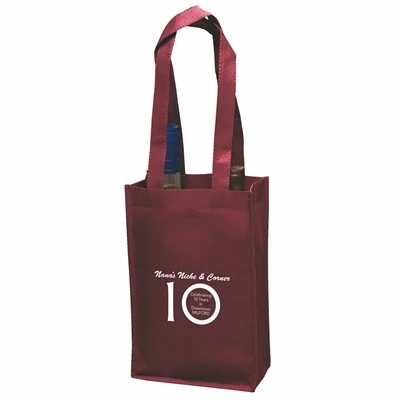 2 Bottle Wine Bag Simple Style Non Woven Material