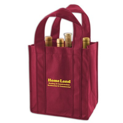 6 Bottle Non Woven Bag Handles Sewn To Bottom