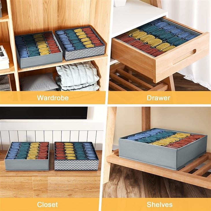Sock Drawer Organizer With Dividers