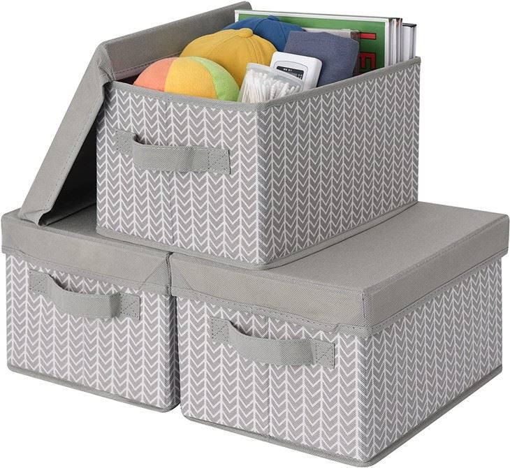 Stackable Boxes Storage Containers For Closet Wardrobe Cabinet Shelf Organizing