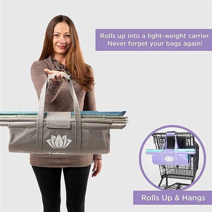 Supermarket Trolley Bag 4pcs Set Non Woven Material Lotus Edition